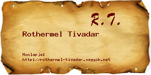Rothermel Tivadar névjegykártya